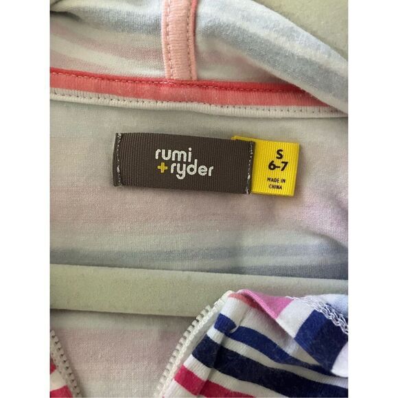 rumi+ryder By Stitch Fix girls Jacket w/stripes 6/7 - Picture 5 of 5